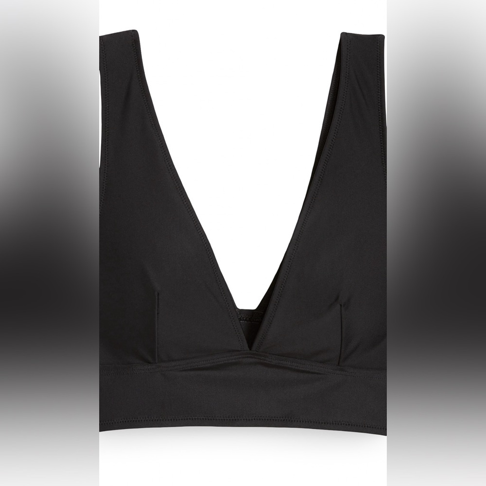 NWTS💓OLD NAVY XL💓BLACK MATTE LONGLINE BIKINI TOP MATCHING SWIM SKIRT SET BUNDLE - Picture 6 of 12